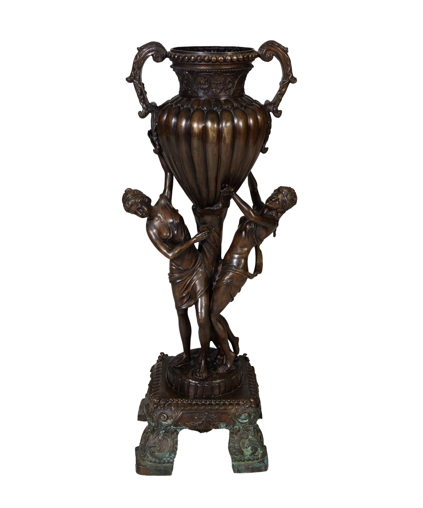 Figural Bronze Planter, 20th/21st c., H.- 46 1/2 in., W.- 18 1/2 in., D.- 15 1/2 in. (1 of 1)