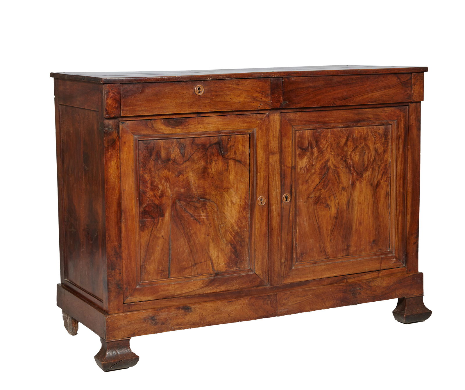 French Provincial Empire Walnut Sideboard, 19th c., H.- 45 1/2 in., W.- 60 in., D.- 24 1/2 in. (1 of 1)