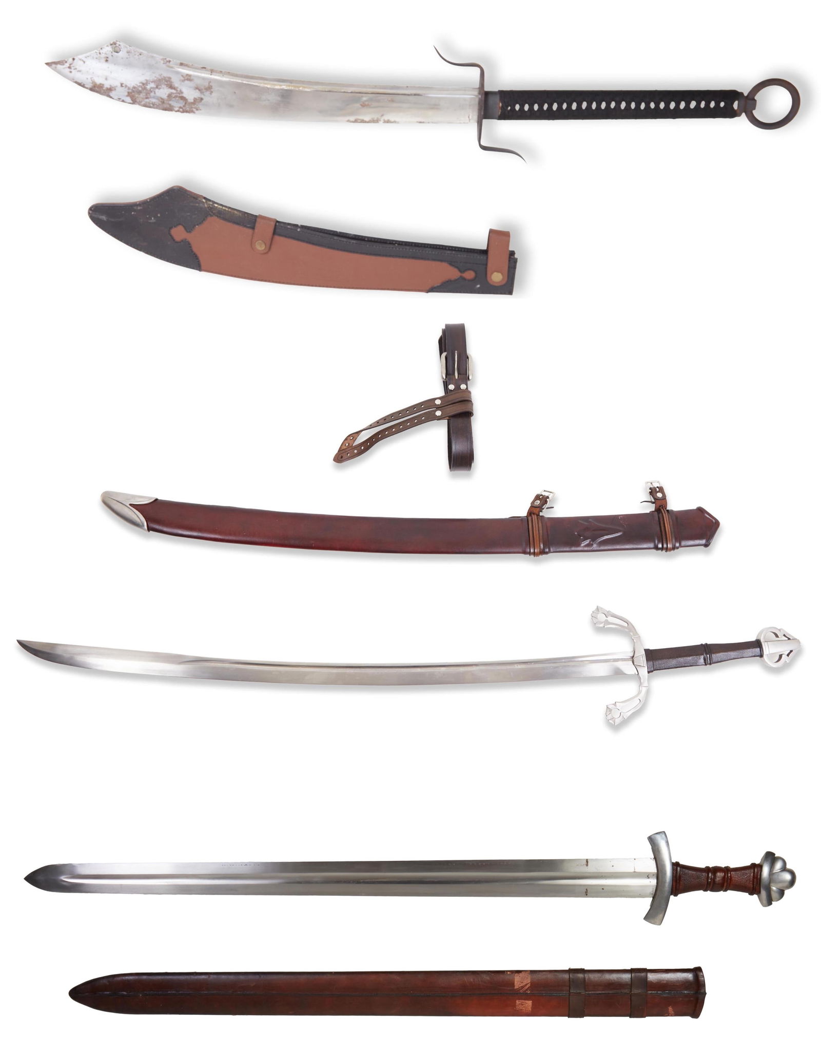 Three Reproduction Swords, Longest- L.- Blade- 33 1/2 in. (3 Pcs.) (1 of 20)