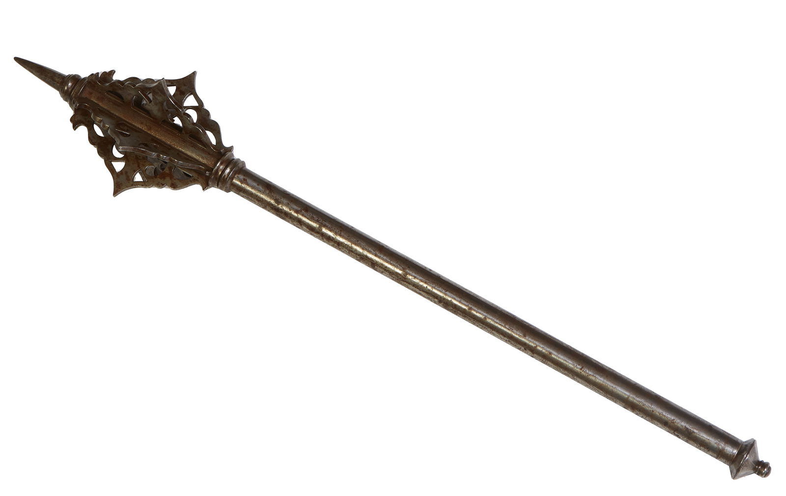 European Flanged Steel Battle Mace, 17th c., L.- 27 1/2 in. Dia.- 5 1/4 in. (1 of 17)