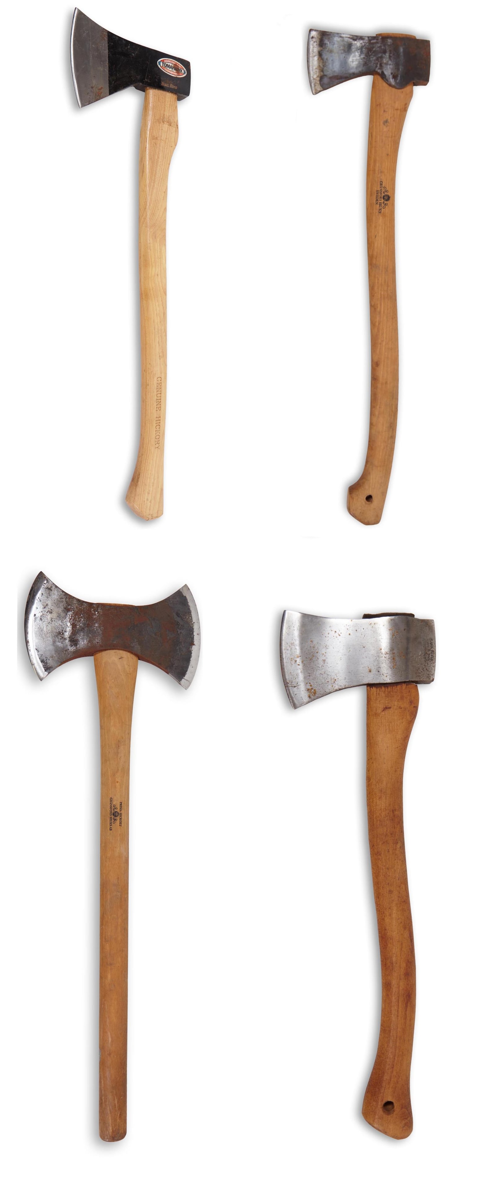 Four Axes, 20th c., Longest- L.- Handle- 29 in. (4 Pcs.) (1 of 18)