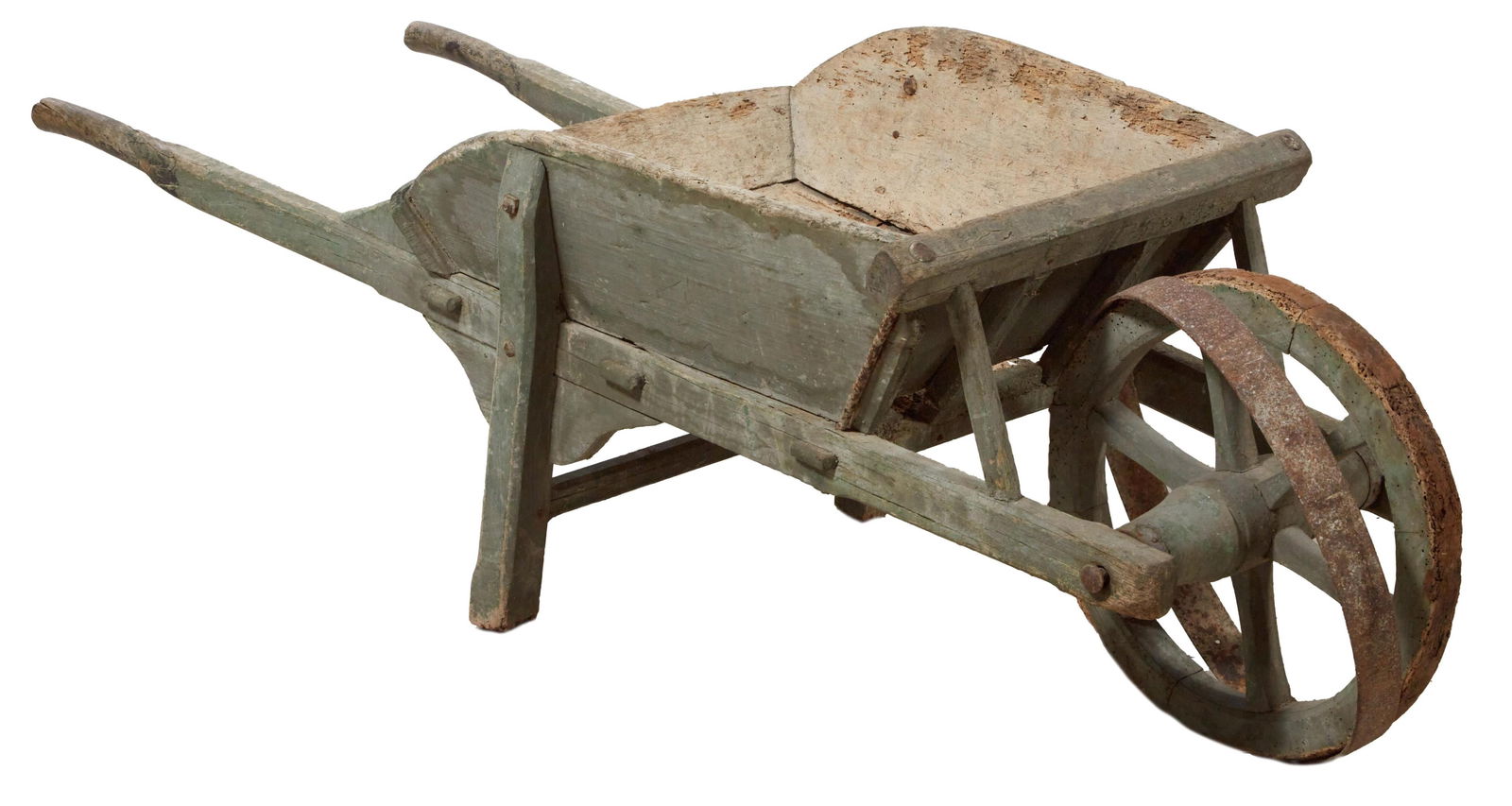 French Provincial Wheelbarrow, 19th c., H.- 21 in., W.- 67 in., D.- 23 1/2 in. (1 of 1)