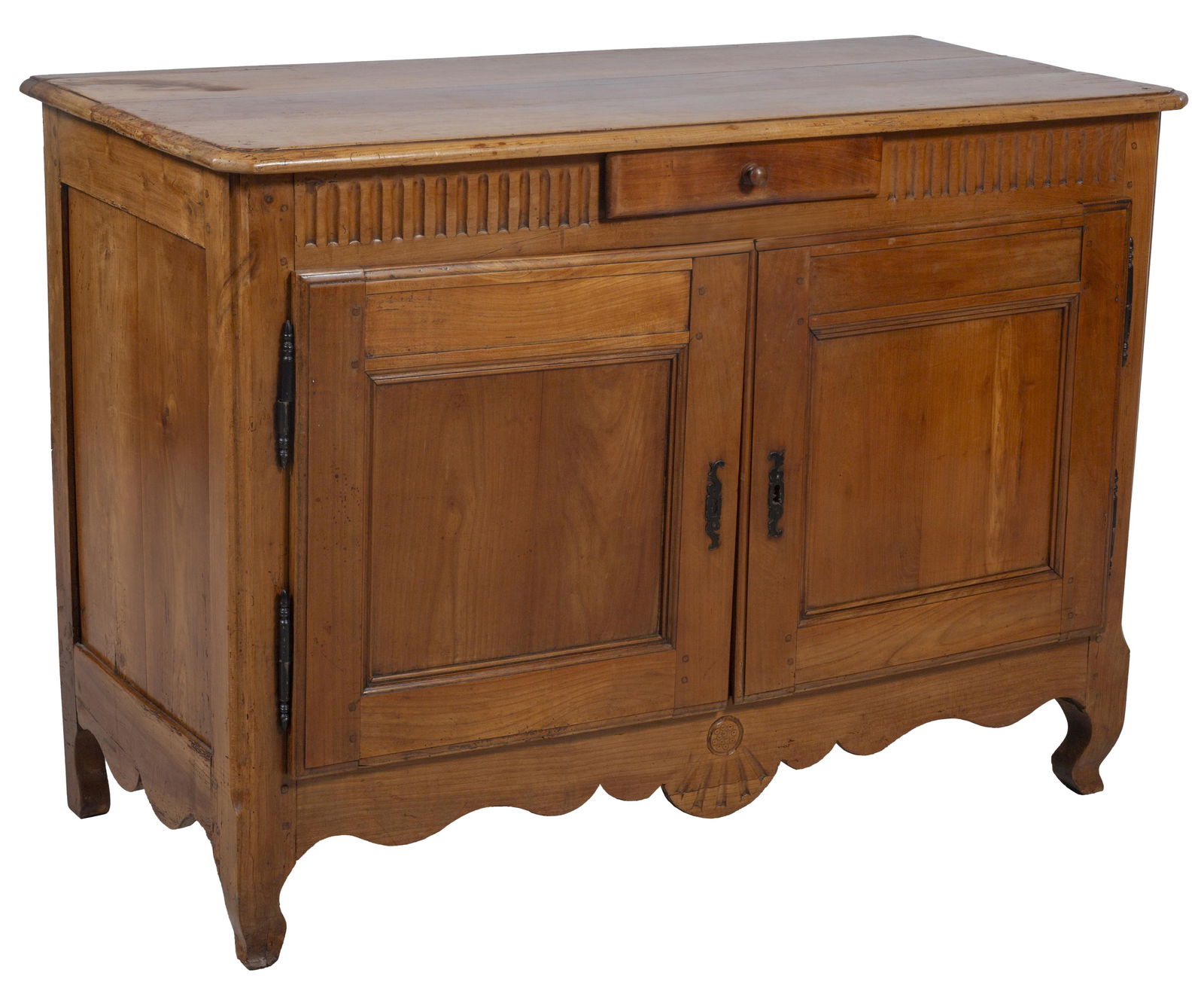 French Provincial Fruitwood Buffet, 19th c., H.- 36 1/2 in., W.- 51 1/4 in., D.- 22 3/4 in. (1 of 1)