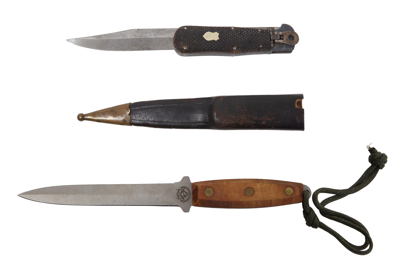 Two Combat/Camp Knives, 20th c., Longest- L.- Blade- 7 1/2 in. (2 Pcs.) (1 of 15)