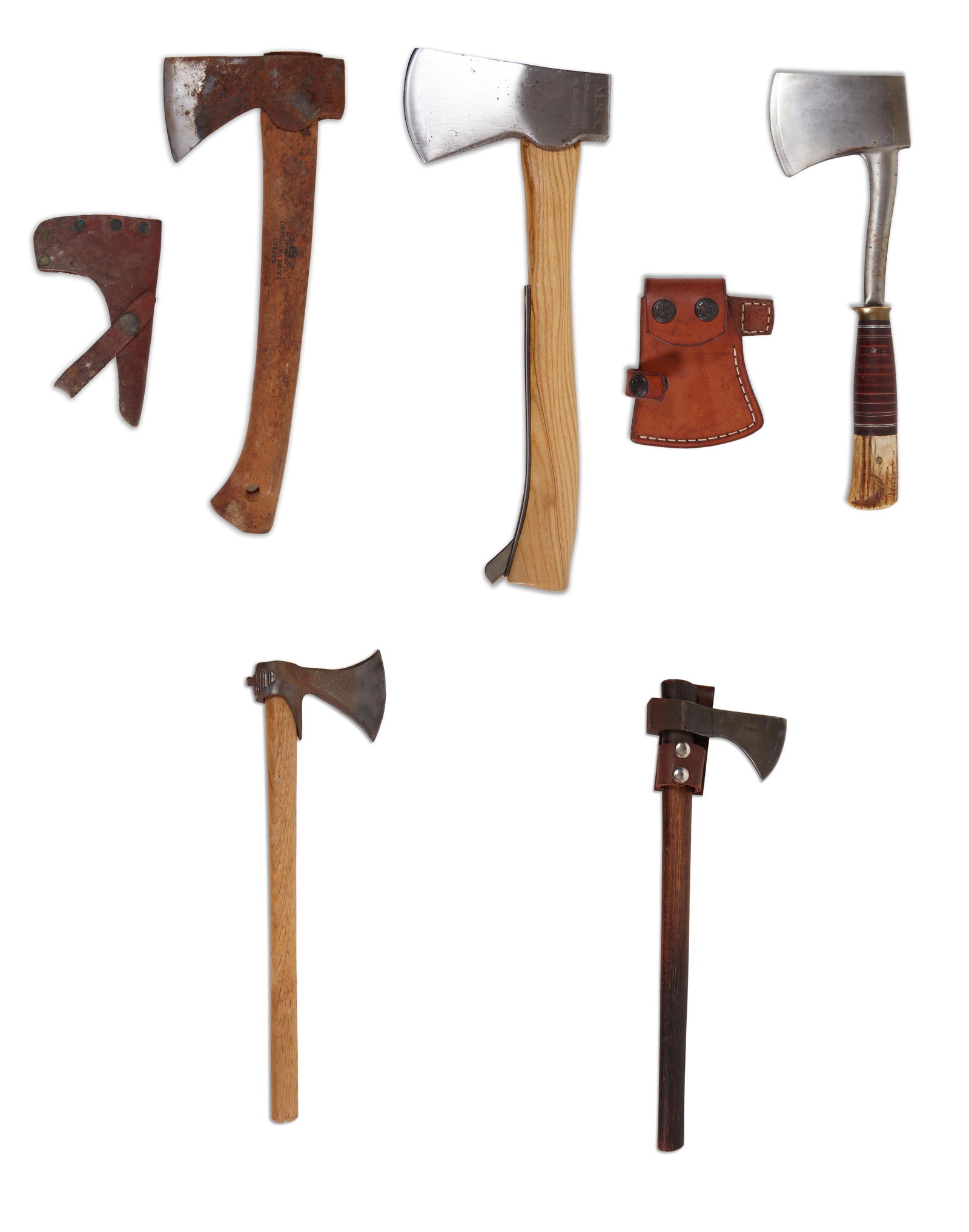 Group of Five Axes, 20th c., Longest- L.- Handle- 18 in. (5 Pcs.) (1 of 20)