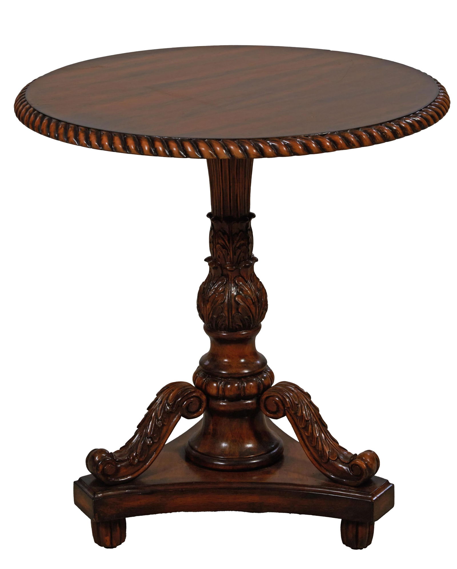 Italian Style Classical Formed Carded Pedestal Table, 20th/21st c., H.- 28 3/4 in., Dia. 27 in. (1 of 1)