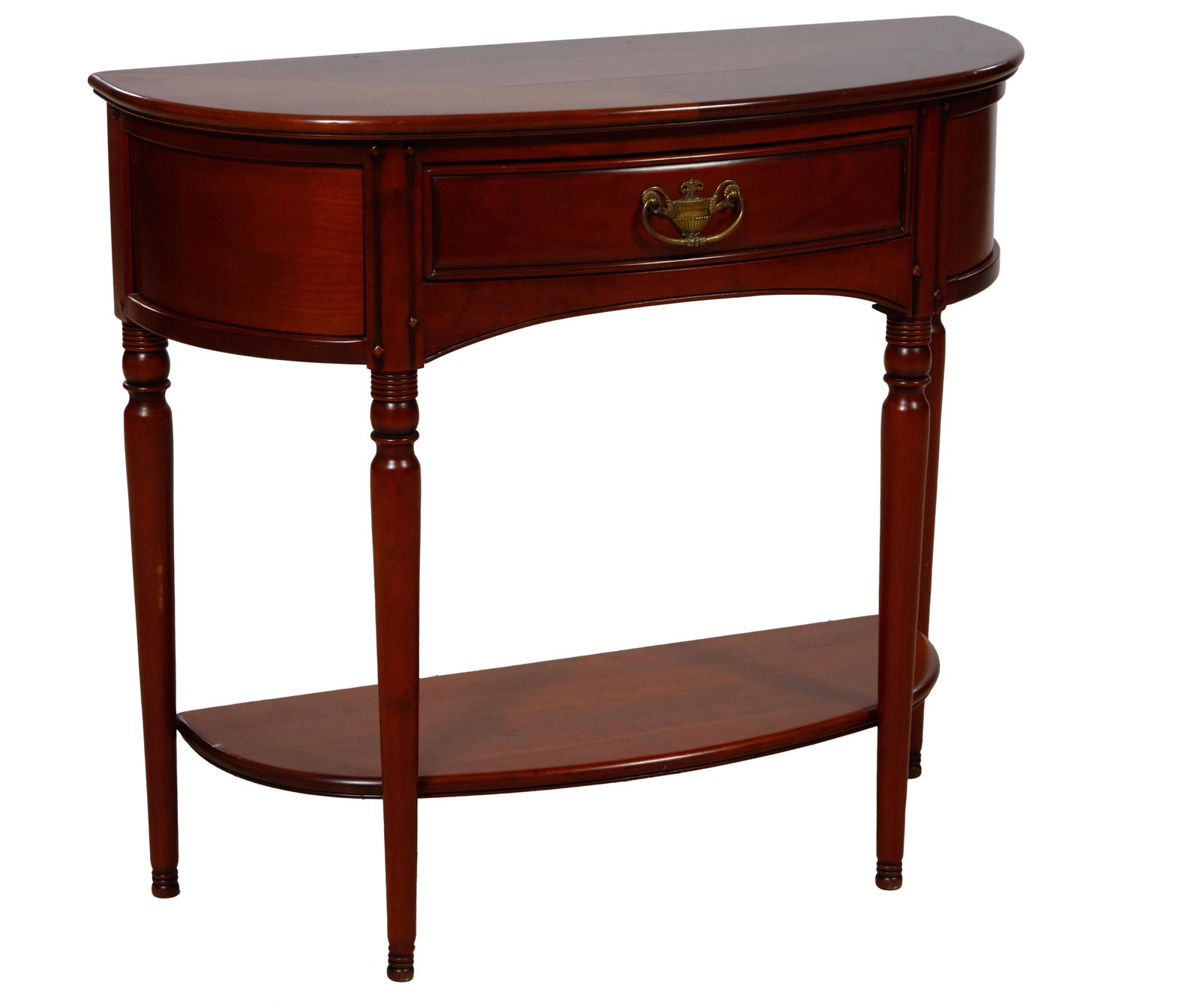 French Louis XVI Style Demilune Console, 20th/21st c., H.- 32 in., W.- 35 1/2 in., D.- 14 1/4 in. (1 of 1)