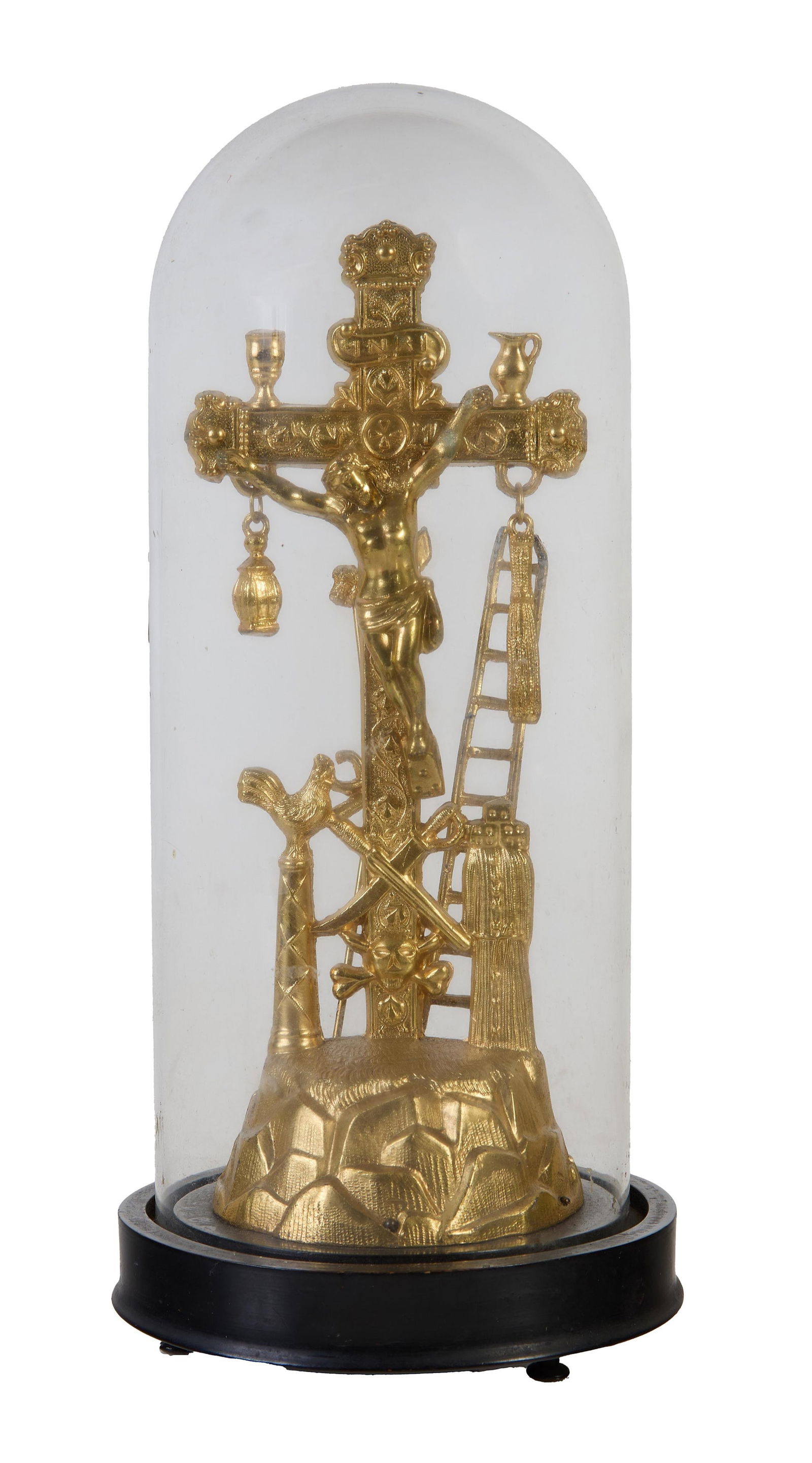 Spanish Arma Christi (Instruments of the Passion), 19th c., Crucifix- H.- 9 1/4 in., W.- 3 3/4 in., (1 of 2)