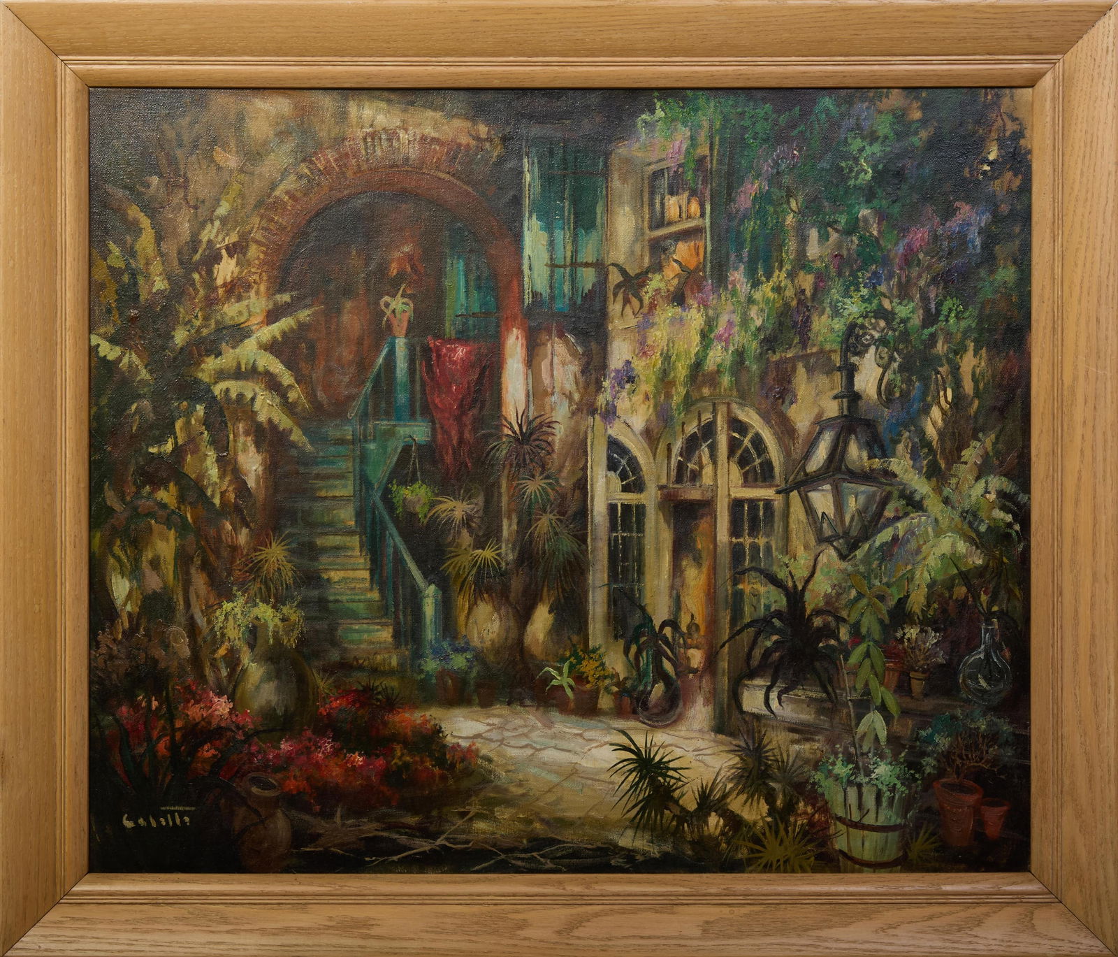 Colette Pope Heldner (New Orleans/Minnesota, 1902-1990), "Famous Old Brulatour Patio, Royal St., Old (1 of 7)