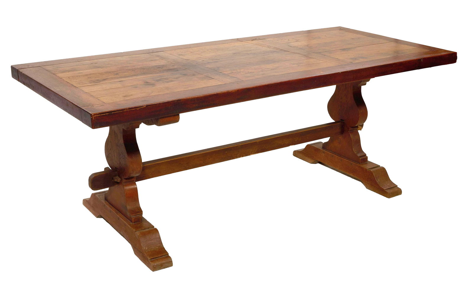 French Carved Walnut Monastery Table, 19th c., H.- 29 1/2 in., W.- 78 in., D.- 35 1/4 in. (1 of 1)