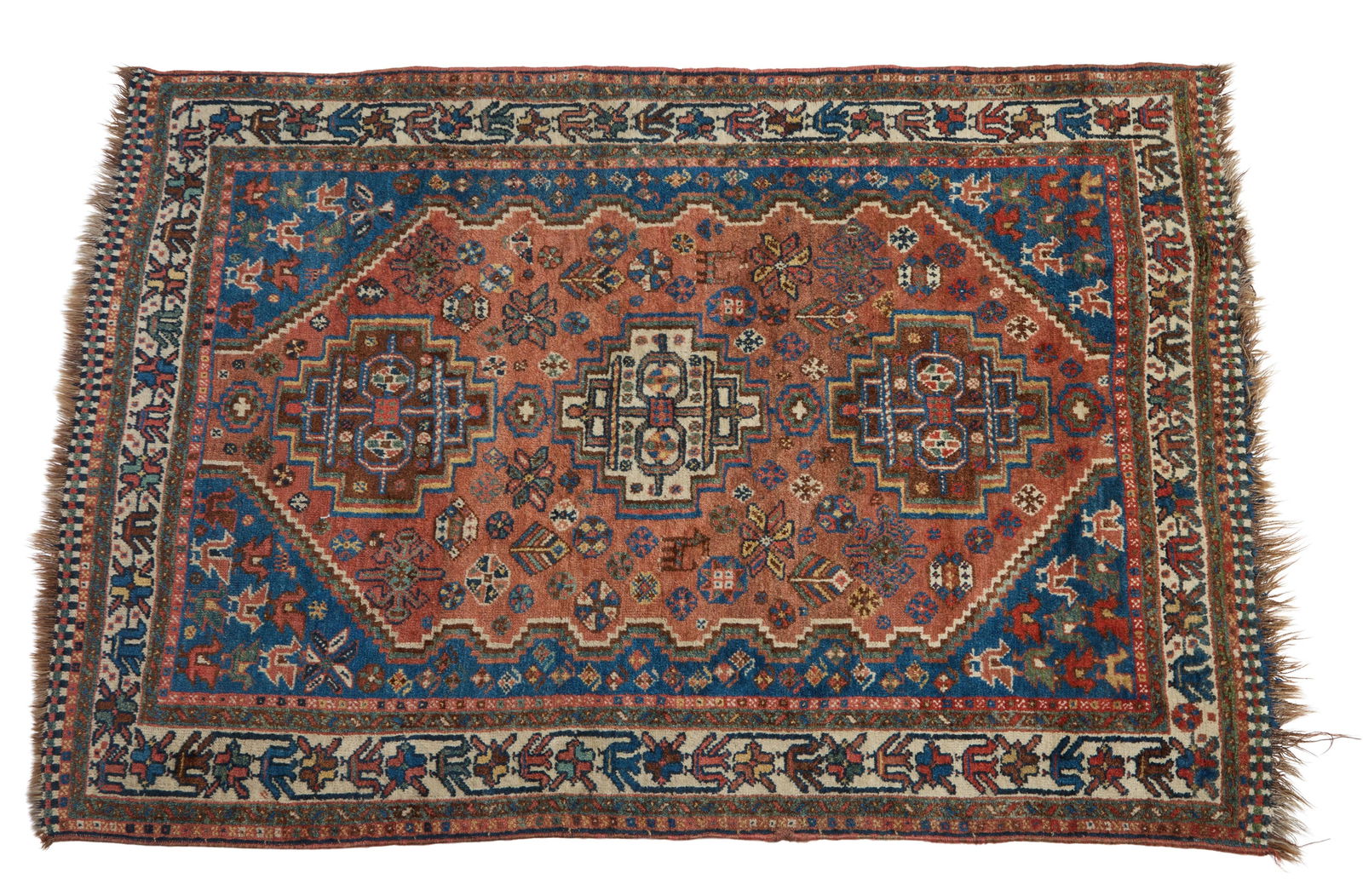 Semi-Antique Persian Qashqai Carpet, 4' 5 x 6' 5. (1 of 2)