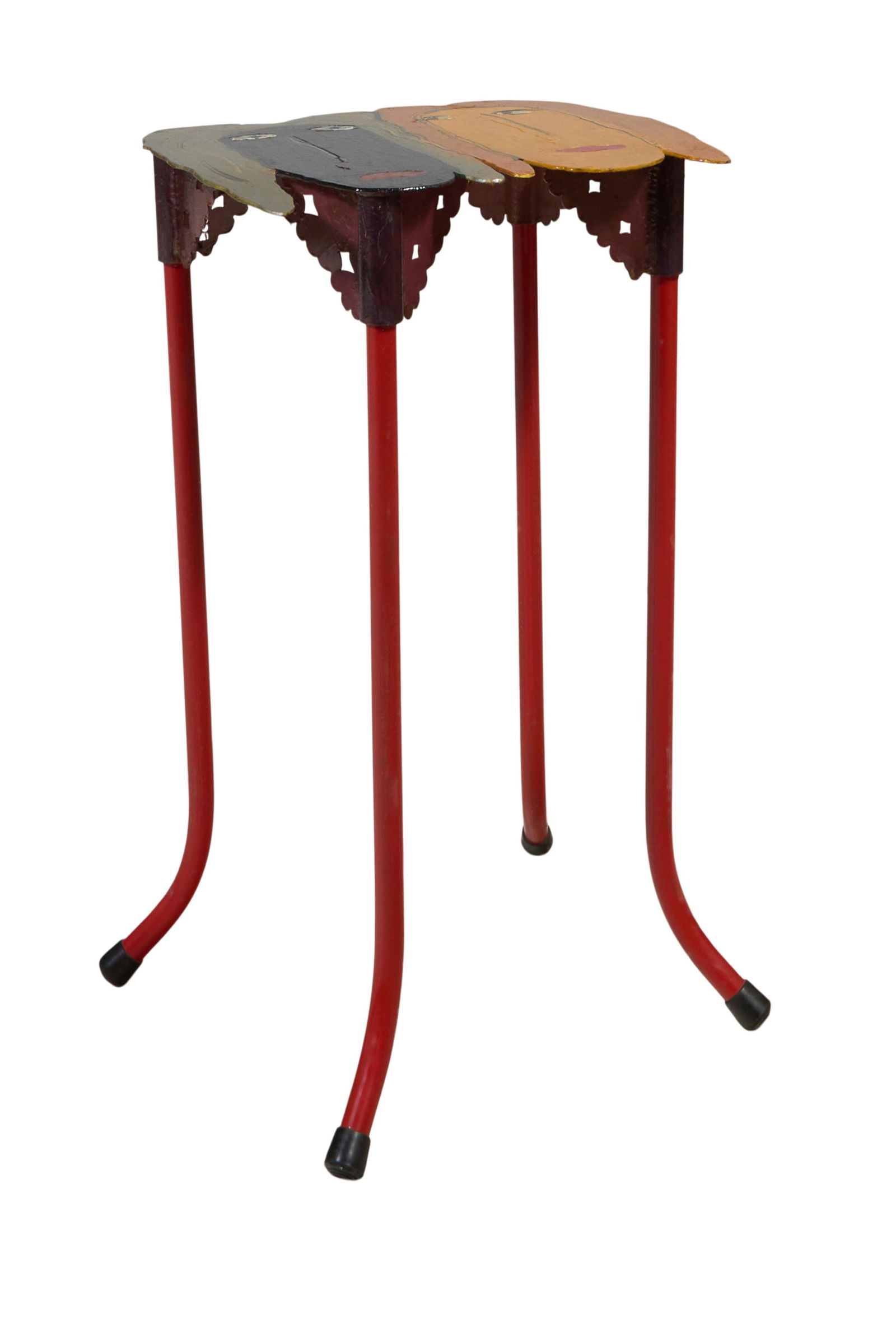 Pat Juneau (American/Louisiana, b. 1965), "Double Face Table," H.- 30 in., W.- 17 1/2 in., D.- 14 (1 of 2)