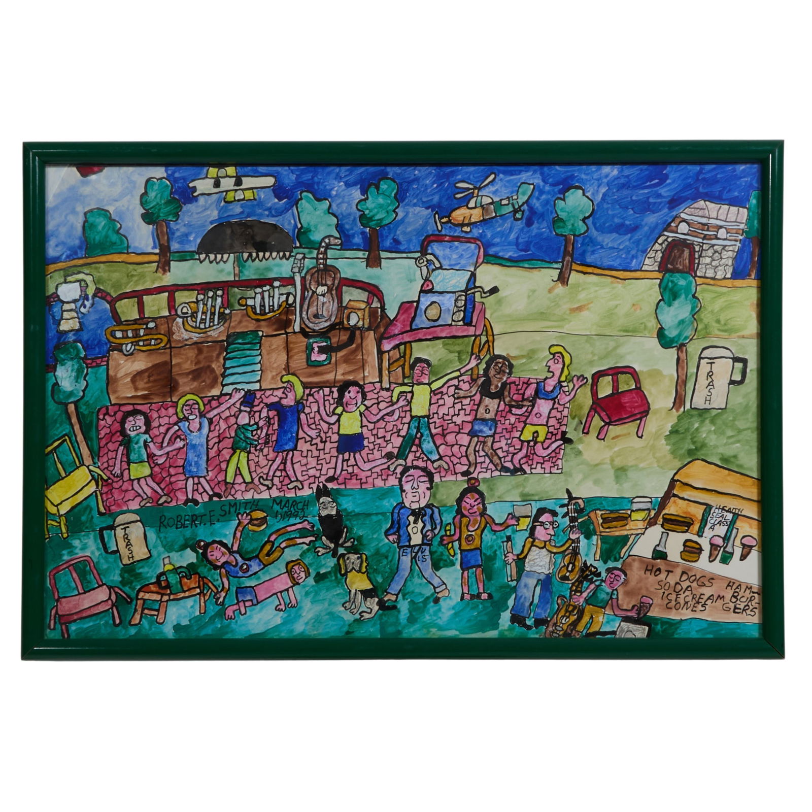 Robert E. Smith (American/Missouri, 1927-2010), "Outdoor Music Fest," 1992, Sight- H.- 18 1/2 in., (1 of 4)