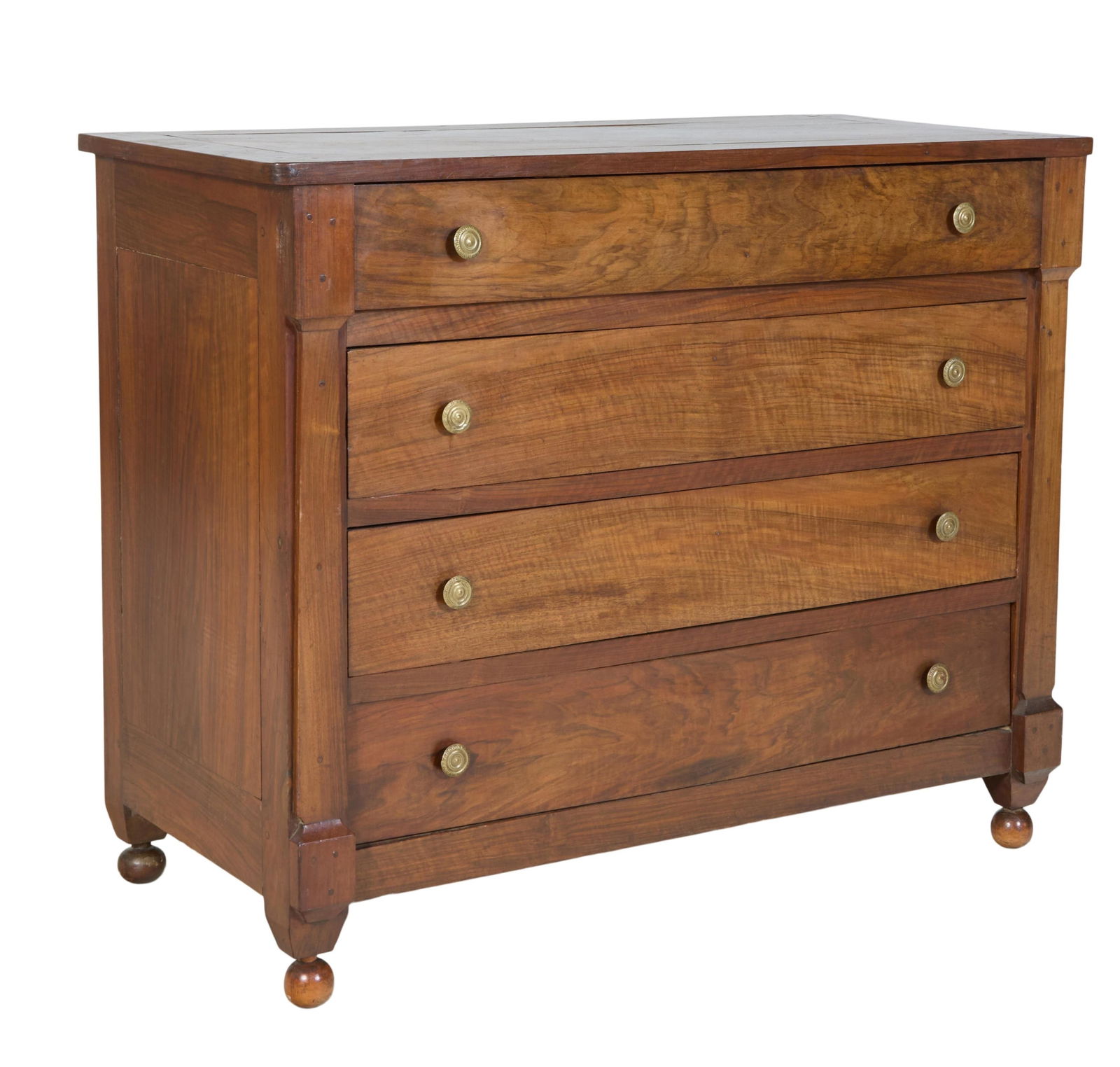 French Louis Philippe Walnut Commode, mid 19th c., H.- 36 1/2 in., W.- 44 1/2 in., D.- 21 in. (1 of 1)