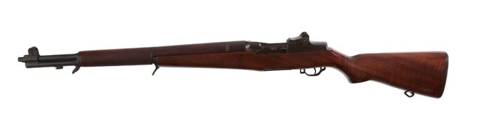 US Springfield Armory .30 Caliber M1 Garand Rifle, L.- Barrel- 27 1/2 in., Overall- 43 1/2 in.;