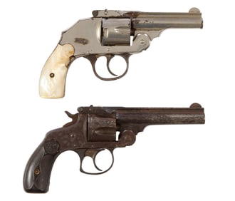 Two Antique Smith & Wesson Revolvers, 19th c., L.- Barrel- Longer- 4 in. (2 Pcs.)