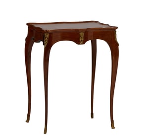 French Transitional Louis XV/XVI Style Ormolu Mounted Side Table, 20th c., H.- 26 1/2 in., W.- 14