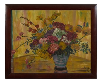 Gerhard Sperling (German, 1908-1975), "Still Life with Flowers," 1945, H.- 16 1/2 in., W.- 20 3/4
