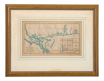John Lodge (British, 1735-1796), "Map of Part of West Florida, from Pensacola to the Mouth of the