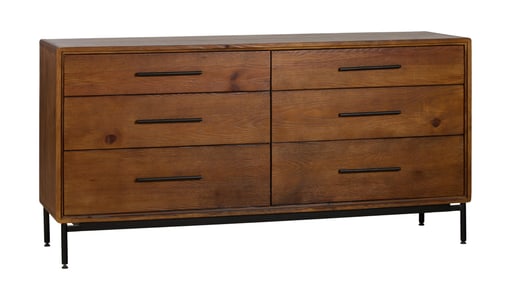 Mid-Century Modern Style Dresser, 21st c., H.- 36 in., W.- 72 in., D.- 20 in.