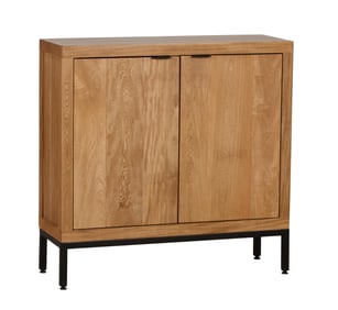 Contemporary Mahogany Cabinet on Stand, 20th/21st c., H.- 36 in., W.- 36 in., D.- 12 in.