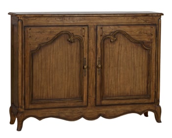 Louis XV Inspired Mahogany Sideboard, 21st c., H.- 41 1/2 in., W.- 56 in., D.- 14 1/4 in.