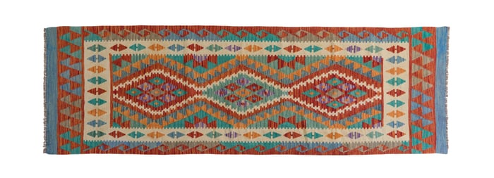 Turkish Kilim Runner, 3' 3 x 9' 9.