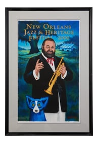 George Rodrigue (American/Louisiana 1944-2013), "New Orleans Jazz & Heritage Festival Poster (with