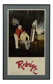 George Rodrigue (American/Louisiana, 1944-2013), "Louisiana Writer Gus Weill with Artist," 1981,