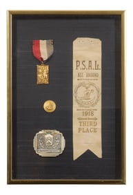Group of Four New Orleans Athletic Awards, early 20th c., Frame- H.- 10 1/2 in., W.- 7 in.