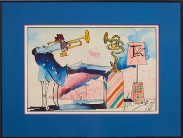 Leo Meiersdorff (Germany/New Orleans, 1934-1994), "Seated Jazz Player," 1976, Sight- H.- 11 in., W.-