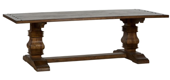 Tuscan Inspired Mahogany Refectory Table, 21st c., H.- 30 1/2 in., W.- 96 in., D.- 48 in.