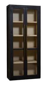Contemporary Cerused Mahogany Bookcase, 21st c., H.- 96 in., W.- 42 1/2 in., D.- 18 in.