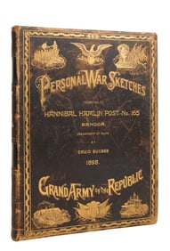 US Civil War Personal War Sketches, Grand Army of the Republic, 1898, H.- 17 1/4 in., W.- 13 in.,