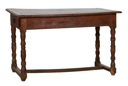 French Louis XIV Style Farm Table, early 19th c., H.- 29 in., W.- 47 in., D.- 26 in.