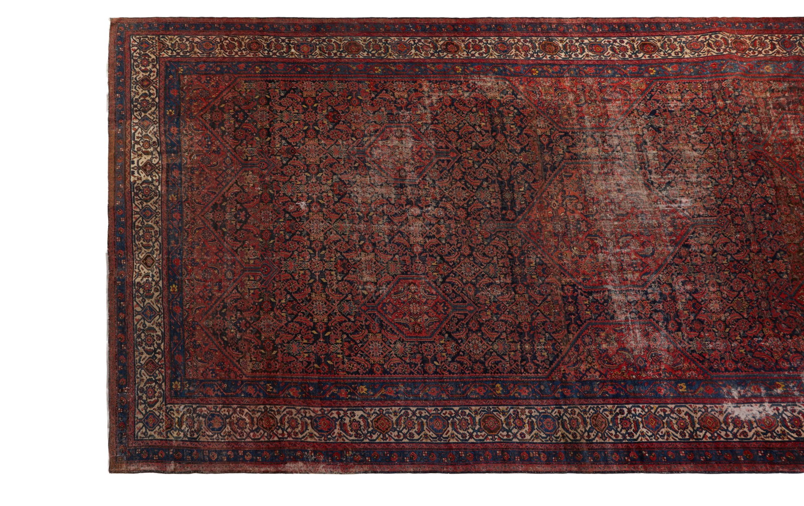 Large Semi Antique Persian Sarouk Carpet, 12' x 22' 11.: Large Semi Antique Persian Sarouk Carpet, 12' x 22' 11.