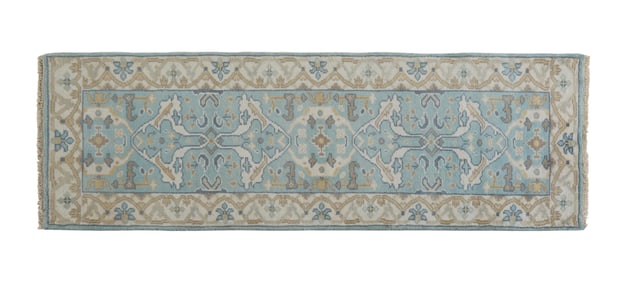 Turkish Angora Oushak Runner, 2' 8 x 7' 10.