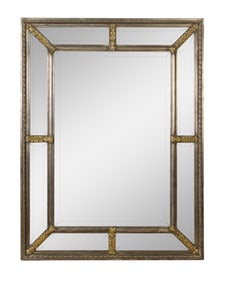 Modern Louis XVI Style Divided Mirror, 20th c., H.- 49 in., W.- 37 in.