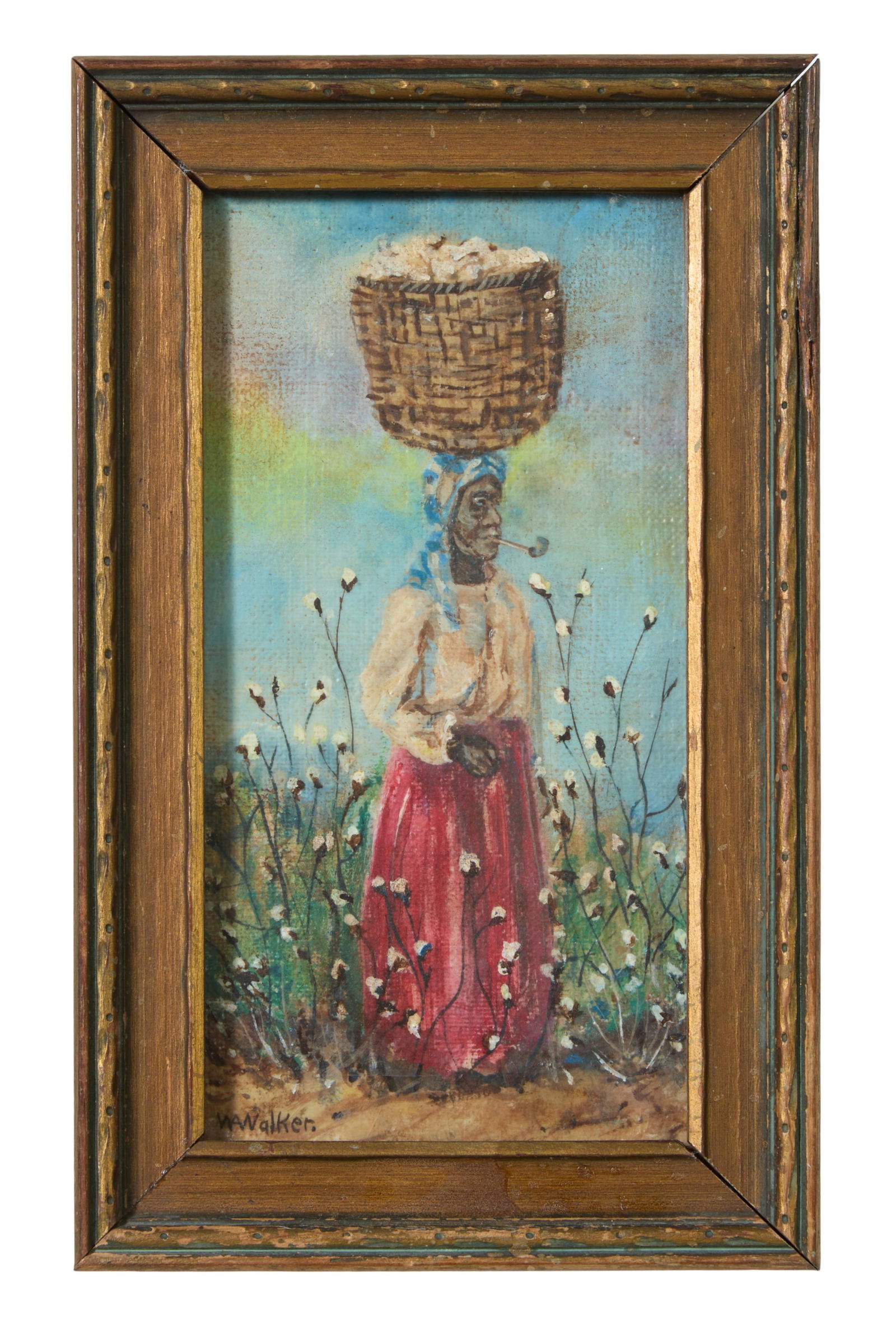 After William Aiken Walker (American/South Carolina, 1838-1921), "Woman Cotton Picker," H.- 8 in., (1 of 4)