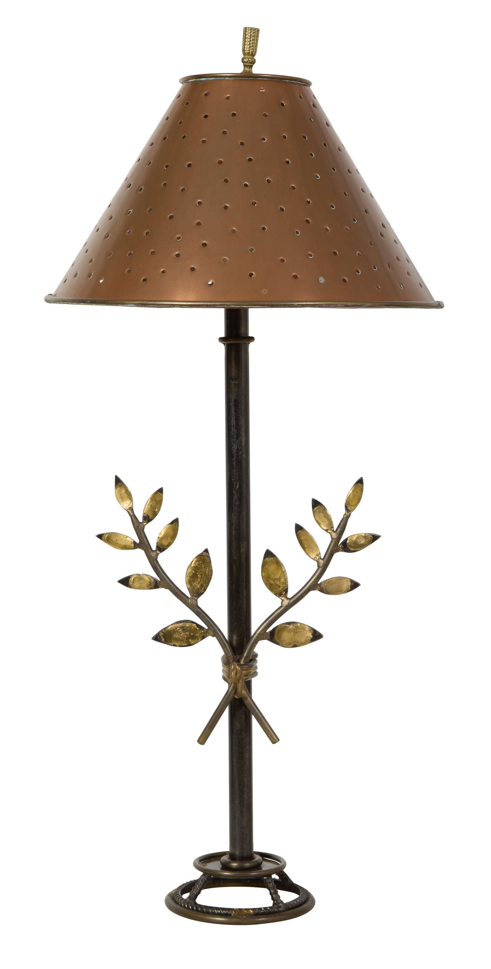 Mario Villa (Nicaragua/Louisiana, 1953-2021), Bound Sprigs Lamp, 20th c., H.- 37 in., Dia.- 17 in. (1 of 2)