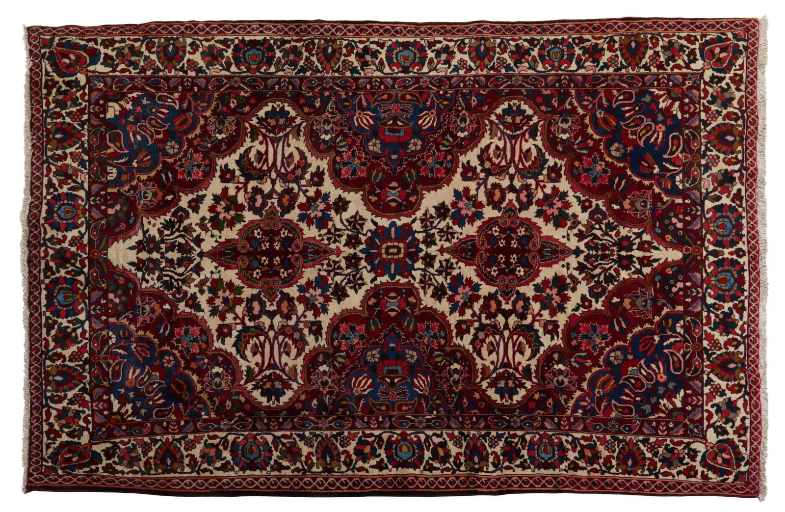 Semi Antique Persian Bakhtiari Carpet, 6' 10 x 10'. (1 of 2)