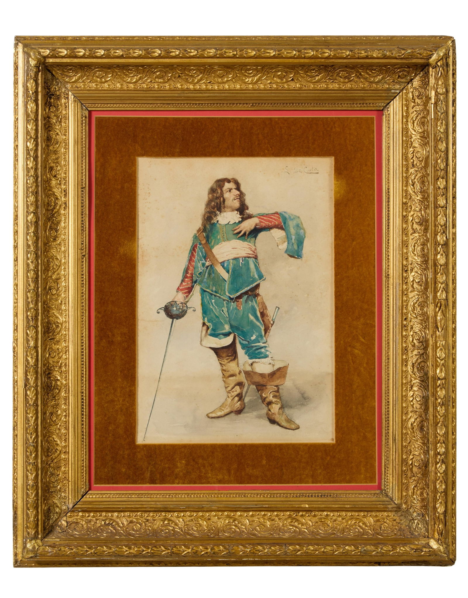 Luigi Da Costa (Italian, 19th/20th Century), "Cavalier Sword," Sight- H.- 14 in., W.- 10 in., (1 of 4)