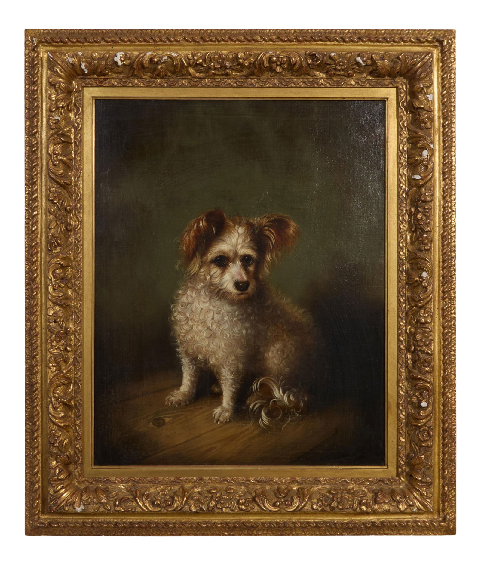 Susan Catherine Moore Waters (American, 1823-1900), "My Dog," H.- 25 in., W.- 20 in., Framed- H.- 34 (1 of 5)