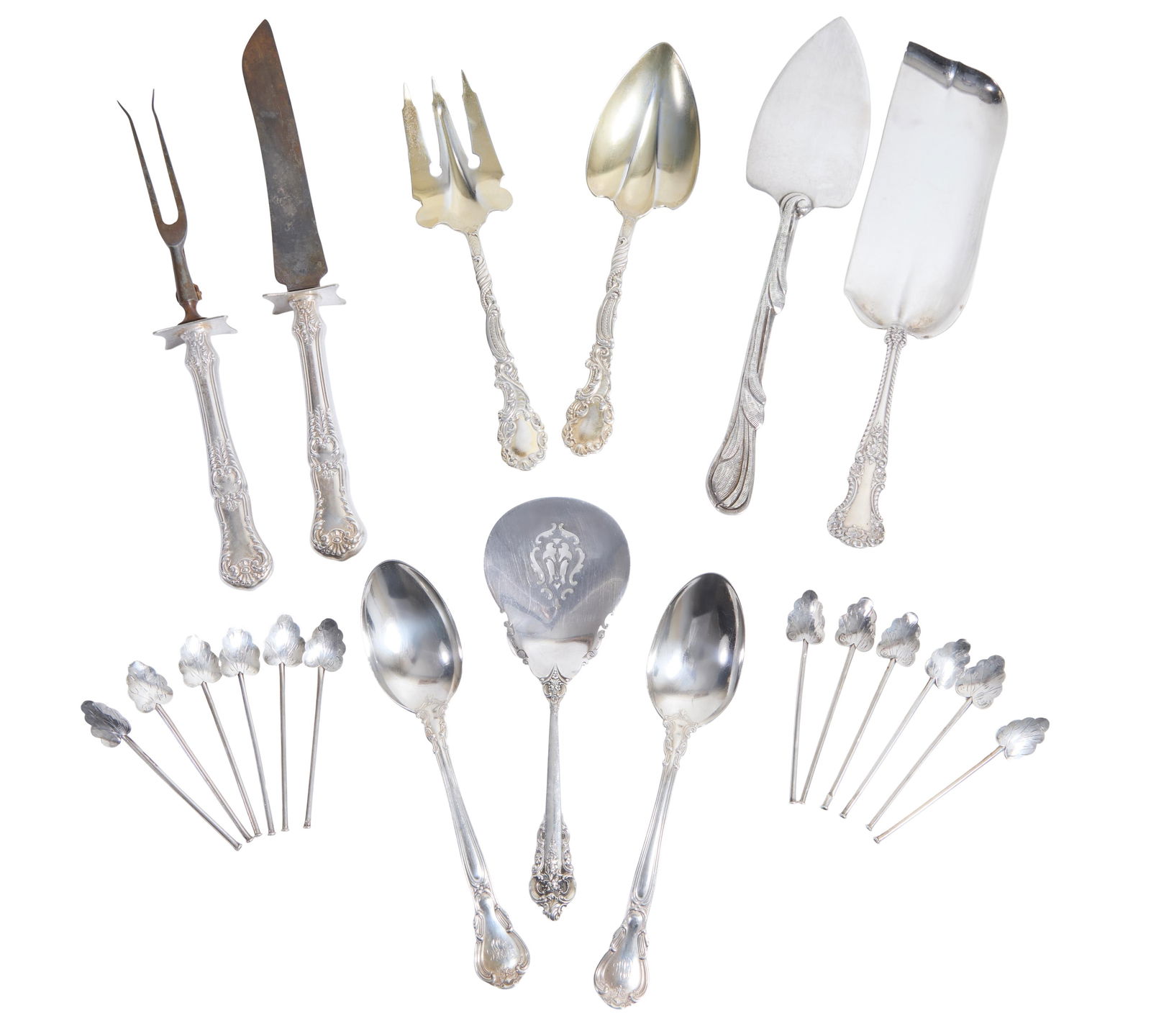 Twenty-One Pieces of Sterling Tableware, Total Weighable Sterling Wt.- 20.06 Troy Oz. (21 Pcs.) (1 of 5)
