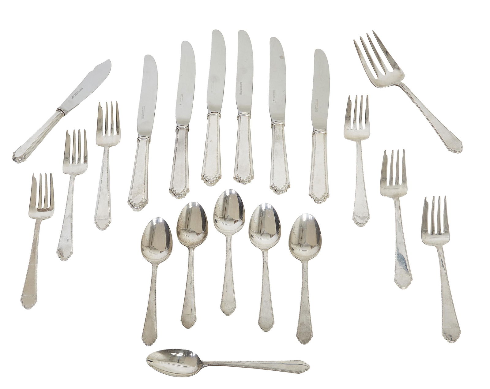 Twenty Pieces of Lunt Sterling Silver Flatware, App. Sterling Wt.- 18.18 Troy oz. (20 Pcs.) (1 of 1)