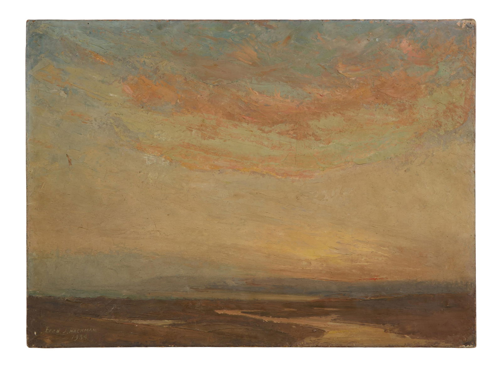 Frederick James Hackman (British, 1873-1965), "Far Light from Camber [Sands] Beach [East Sussex]," (1 of 4)
