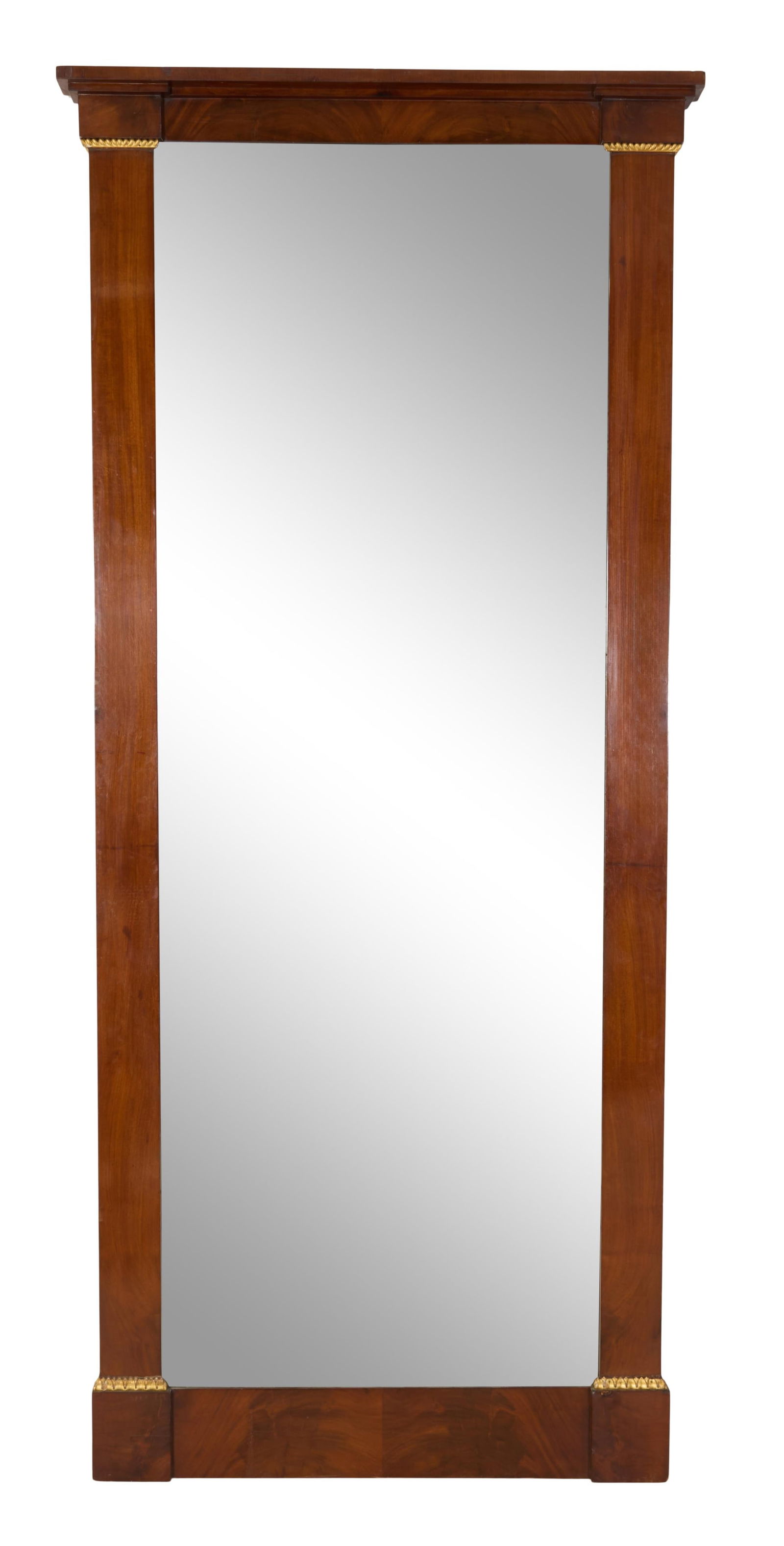 Large French Empire Gilt Mahogany Overmantel Mirror, early 19th c., H.- 89 in., W.- 39 1/2 in. (1 of 1)