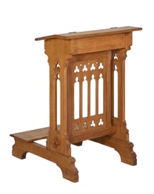 Provincial Gothic Oak Prie Dieu, 20th c., H.- 34 in., W.- 25 in, D.- 25 in.