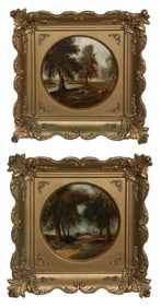 British School, "Playing Fields, Eton College," c. 1856, H.- 7 1/2 in., W.- 7 1/2 in.; Framed- H.-