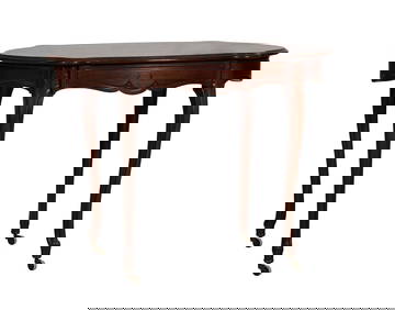 French Louis XV Style Carved Walnut Writing Table, 19th c., H.- 29 3/4 in., W.- 30 1/2 in., D.- 24 (1 of 1)